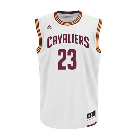 Adidas T-Shirt Réplica Lebron James Cavaliers (weiß/burde)