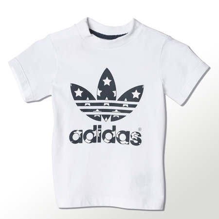 Original Adidas T-Shirt Infantil Trefstar (weiß/schwarz)