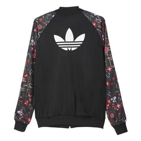 Adidas Originals Mujer Chaqueta Superstar TT Gedruckte Blume (negro/multicolor)