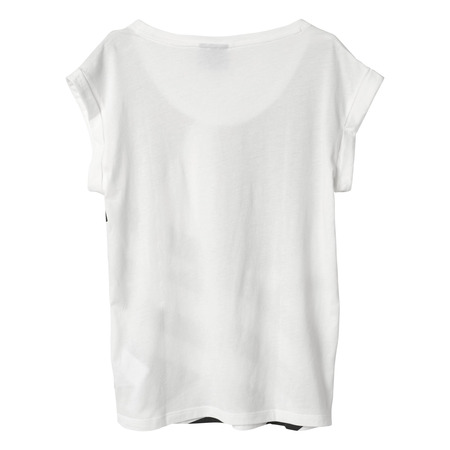 Adidas Originals Mujer Camiseta Deconstructed Trefoil (blanco/negro)