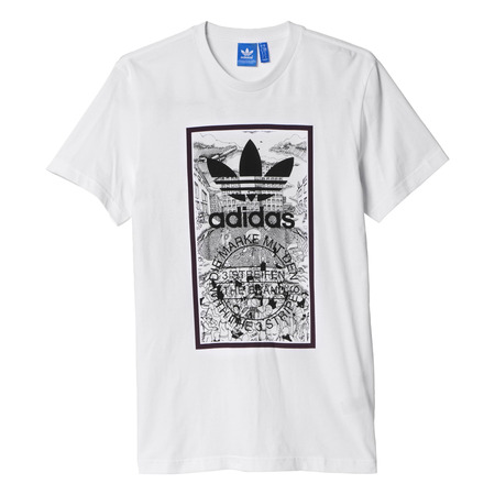 Adidas Originals Camiseta Hand Drawn Basketball (blanco)