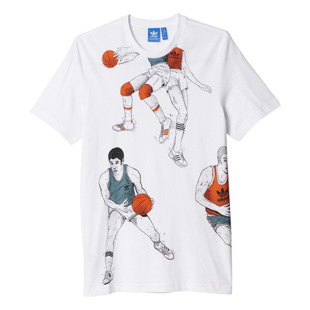 Adidas Originals Camiseta Allover Basketball (blanco)