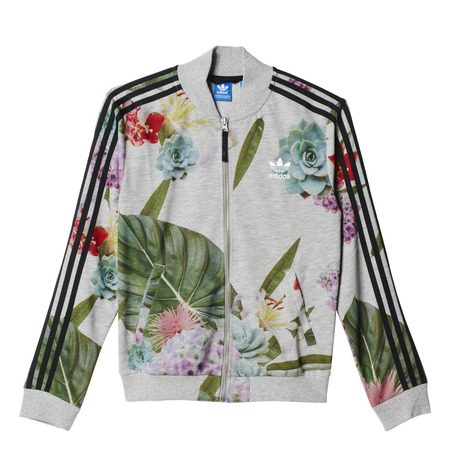 Adidas Originals Mujer Chaqueta Zug Floral Track Top (gris/multicolor)