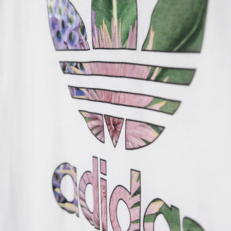 Adidas Originals Mujer Camiseta Zug Manschette Trefoil Floral (blanco)