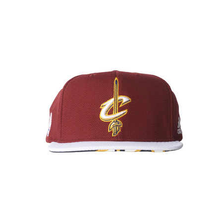 Adidas NBA Gorra Flat Cap Cavaliers (Burdeos/weiß/gelb)