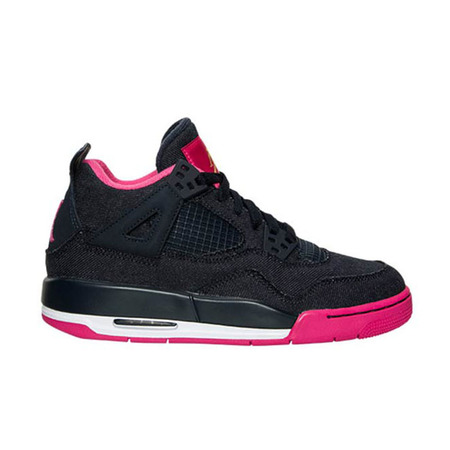 Air Jordan 4 Retro GG (dunkel obsidian/vivid pink/weiß)