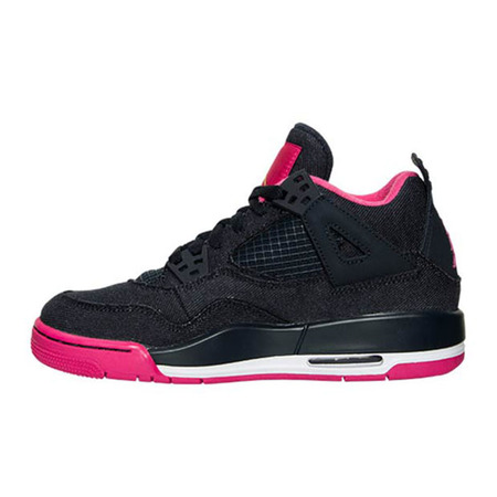 Air Jordan 4 Retro GG (dunkel obsidian/vivid pink/weiß)