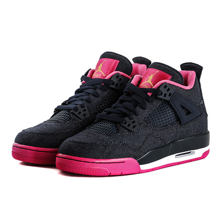 Air Jordan 4 Retro GG (dunkel obsidian/vivid pink/weiß)