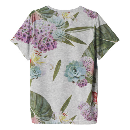 Adidas Originals Mujer Camiseta Freund Trefoil Floral (gris/multicolor)