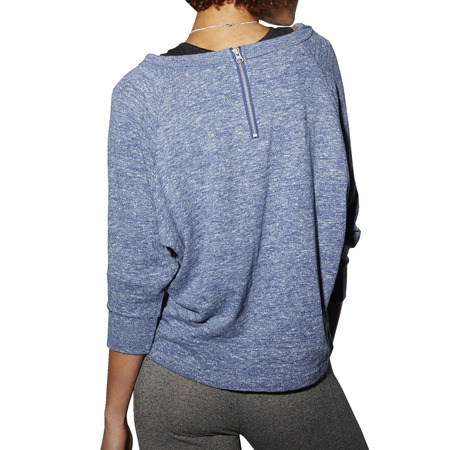 Reebok Mujer Foundations Iconic Back Zip Crew Sweatshirt (indigo)