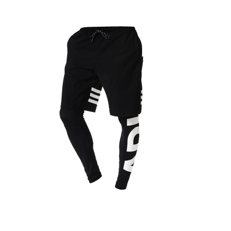 Adidas Short mit Malla Essentials Linear 3S 2 in 1 (schwarz/weiß)