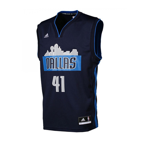 Adidas Camiseta Réplica Dirt Nowitzki Dallas Mavericks (Navy/gris)