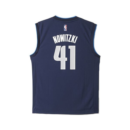 Adidas Camiseta Réplica Dirt Nowitzki Dallas Mavericks (Navy/gris)