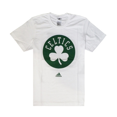 Adidas NBA T-Shirt Boston Celtics Logo (blanco/verde)