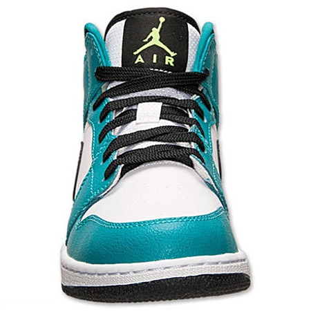 Air Jordan 1 Mid (GS) Junior (128/blanco/smeralda)