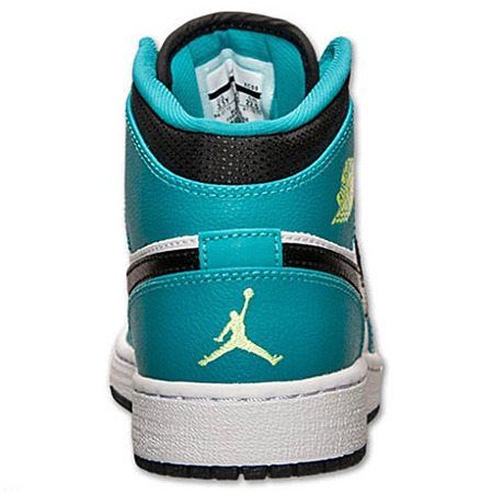 Air Jordan 1 Mid (GS) Junior (128/blanco/smeralda)