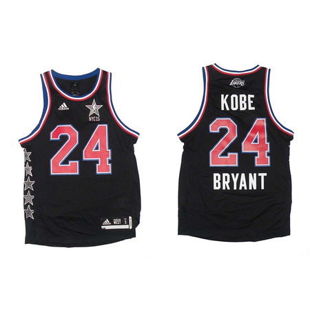 Camiseta Réplica Kobe Bryant All Star West NYC 15 (negro/rojo/blanco)