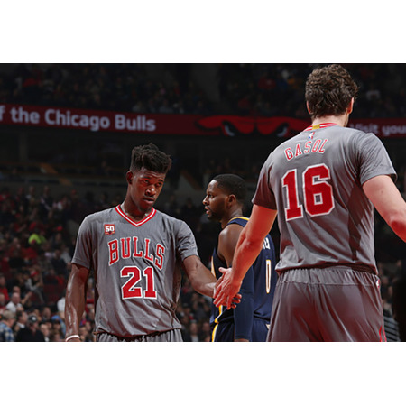 Camiseta Réplica NBA Mangas Jimmy Butler #21# Bulls