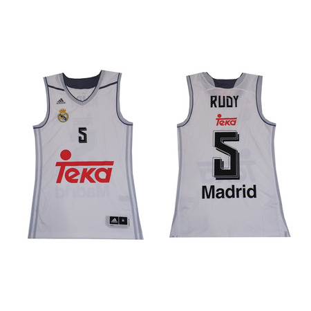 Camiseta Rudy #5# Real Madrid Basket 2015-2016 (blanco/gris)