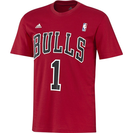 Adidas NBA T-Shirt Gametime Rose Bulls (rot/schwarz/rot)