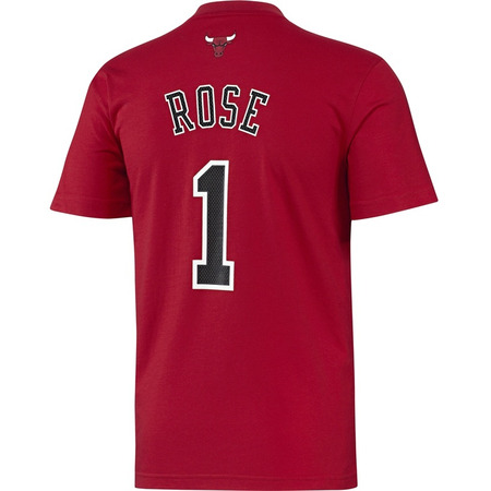 Adidas NBA T-Shirt Gametime Rose Bulls (rot/schwarz/rot)