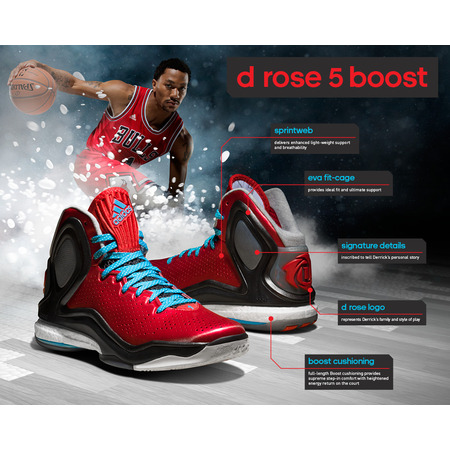 D. Rose 5 Boost "Satoransky" (rojo/azul/negro/blanco)