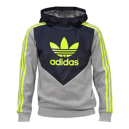 Adidas Original Junior Fun Hooded Flock TT (grau/navy/lime)