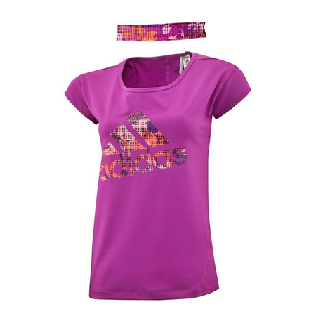 Adidas Young Girls W Floral Logo (Pink/Orange)