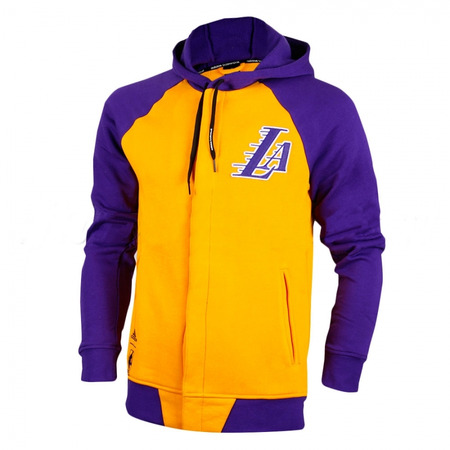 Adidas Sudadera FZ Washed L.A Lakers (Amarillo/pura)