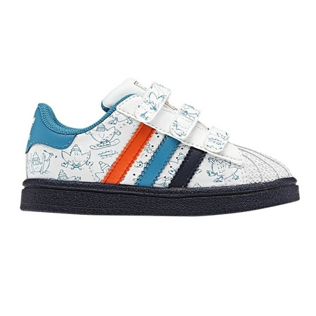 Adidas Superstar Smile CF Inf (weiß/marine/turq/orange)