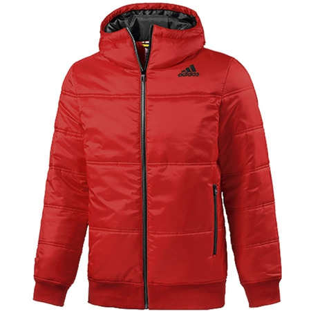 Adidas gepolsterte Basic Jacke (rot/schwarz)