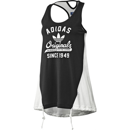 Adidas College Logo Tank Tee Damen (schwarz/weiß)