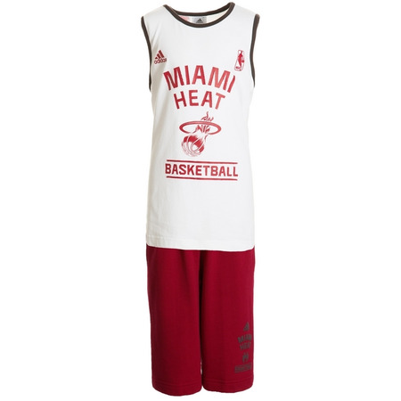 Adidas Minikit NBA Miami Heat Washed Kinder (weiß/burgund)