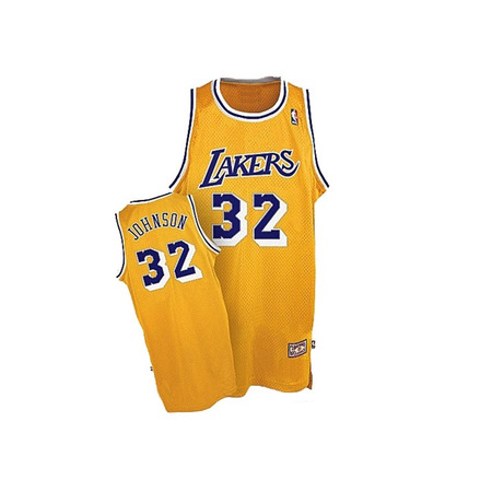 Adidas NBA Lakers Magic Johnson Jersey bestickt (gelb)