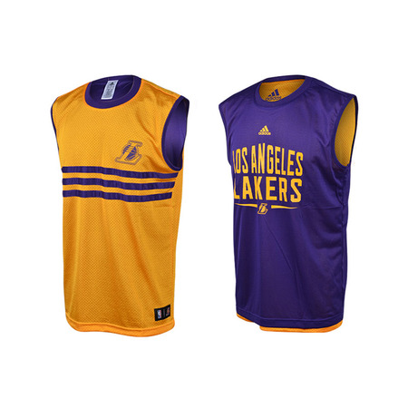 Adidas Camiseta NBA L.A Lakers Summer Run Reversible (amarillo/pura)