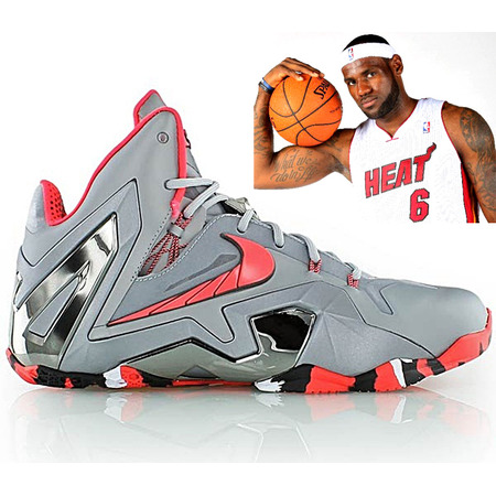 Lebron XI Team Series "Wolf Grey" (001/wolfgrey/crimson/grey)