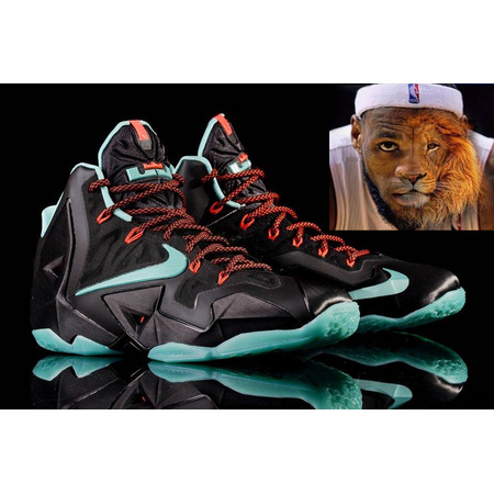 Lebron XI "Diffused Jade" (004/black/verdecristal/red)