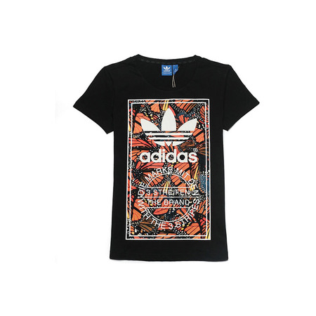 Adidas Original Camiseta Mujer ButterFly Print (negro/multicolor)