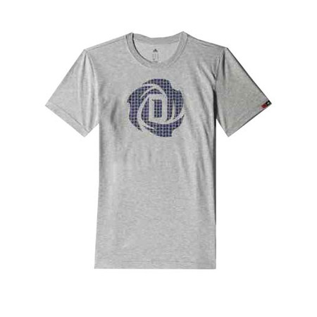 Adidas T-Shirt D-Rose Logo (gris/blau)