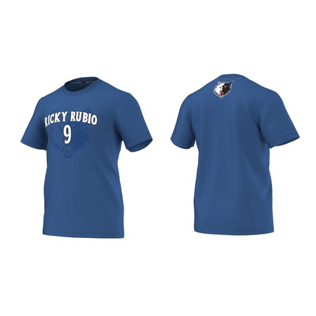 Adidas Camiseta NBA Nick Name Ricky Rubio Timberwolves No9 (azul)