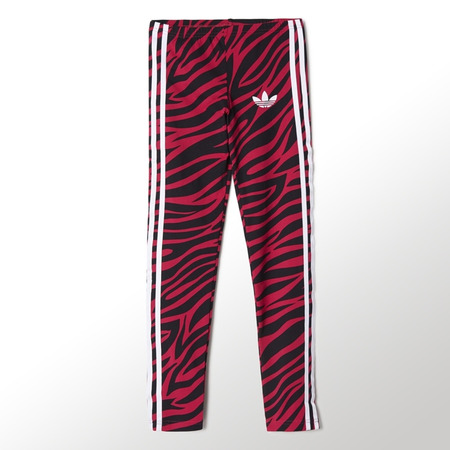 Adidas Original Rock Zebra Leggings Mädchen (rosa/schwarz)