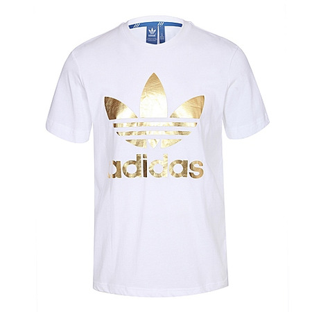 Adidas Original Camiseta Trefoil (blanco/oro)