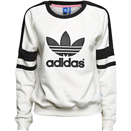 Adidas Original Sudadera Logo Crew Women (weiß/schwarz)