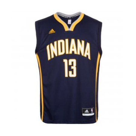 Adidas Camiseta Réplica Paul George Pacers (navy/amarilla)