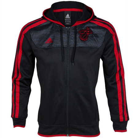 Adidas Miami Heat Jacket Zip (schwarz/burdeaus)