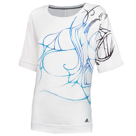 Adidas T-Shirt Adilibria Graphic (weiß)