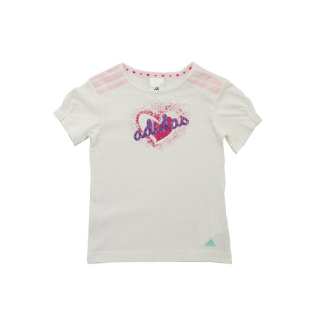 Adidas Camiseta Adigirl Logo (Blanco/Rosa)