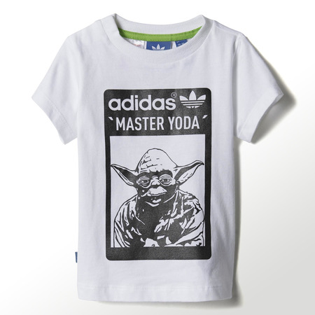 Adidas Originals Camiseta Infantil Star Wars Master Yoda (blanco/negro)