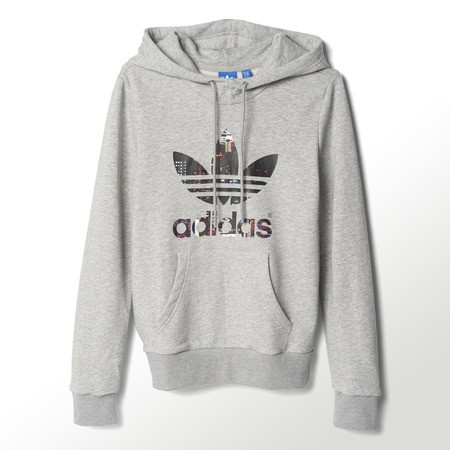 Adidas Originals Sudadera Mujer Trefoil Logo (gris/multicolor)