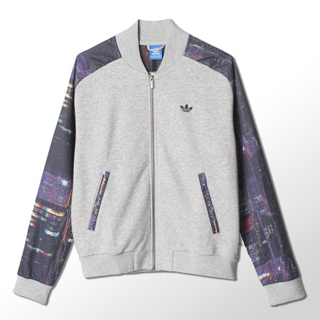 Adidas Originals Chaqueta Mujer Tokio Logo Super TT (gris/negro/multicolor)